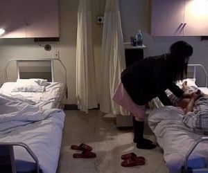 Subtitled uncensored bizarre hospital Japanese handjob - 4..