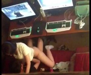 Korean Couple Having Public Sex in a PC Cafe - 3 min