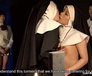 Two nuns scissor fucking each others pussies - 53 sec