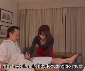 Subtitled CFNM Japanese hotel milf massage leads to..