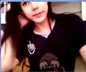 Buriram thai girl football fan club on webcam - 18 min