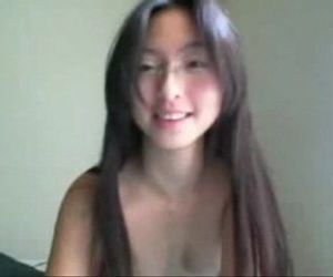 Nerdy Asian Girl Inserts Dildo - Chat With Her @..