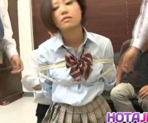 Miku in school uniform gets cocks deepthroat - 10 min
